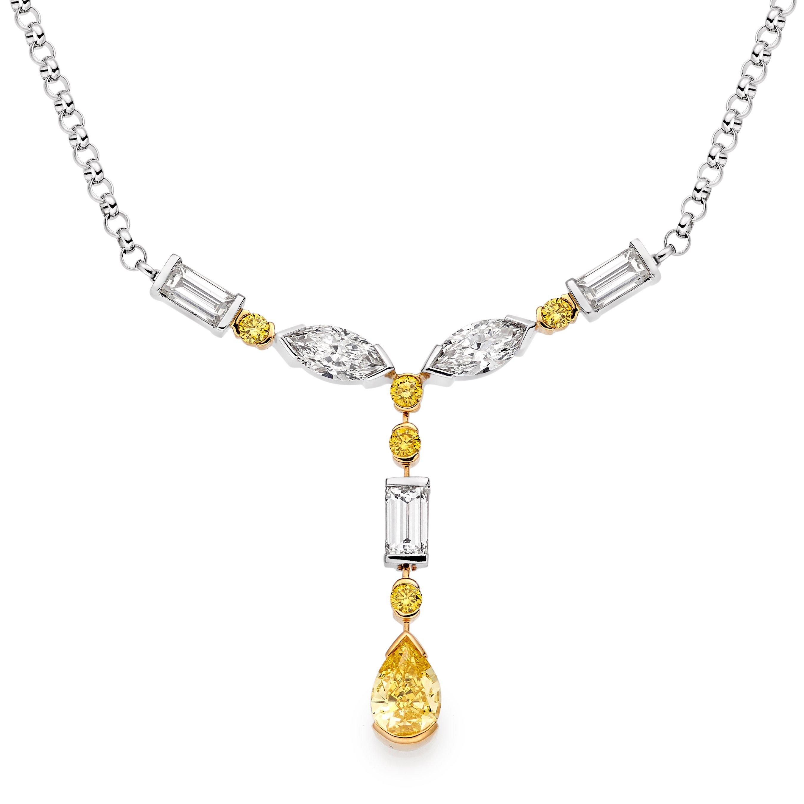 Delectables Diamond Drop Necklace in 18ct White Gold
