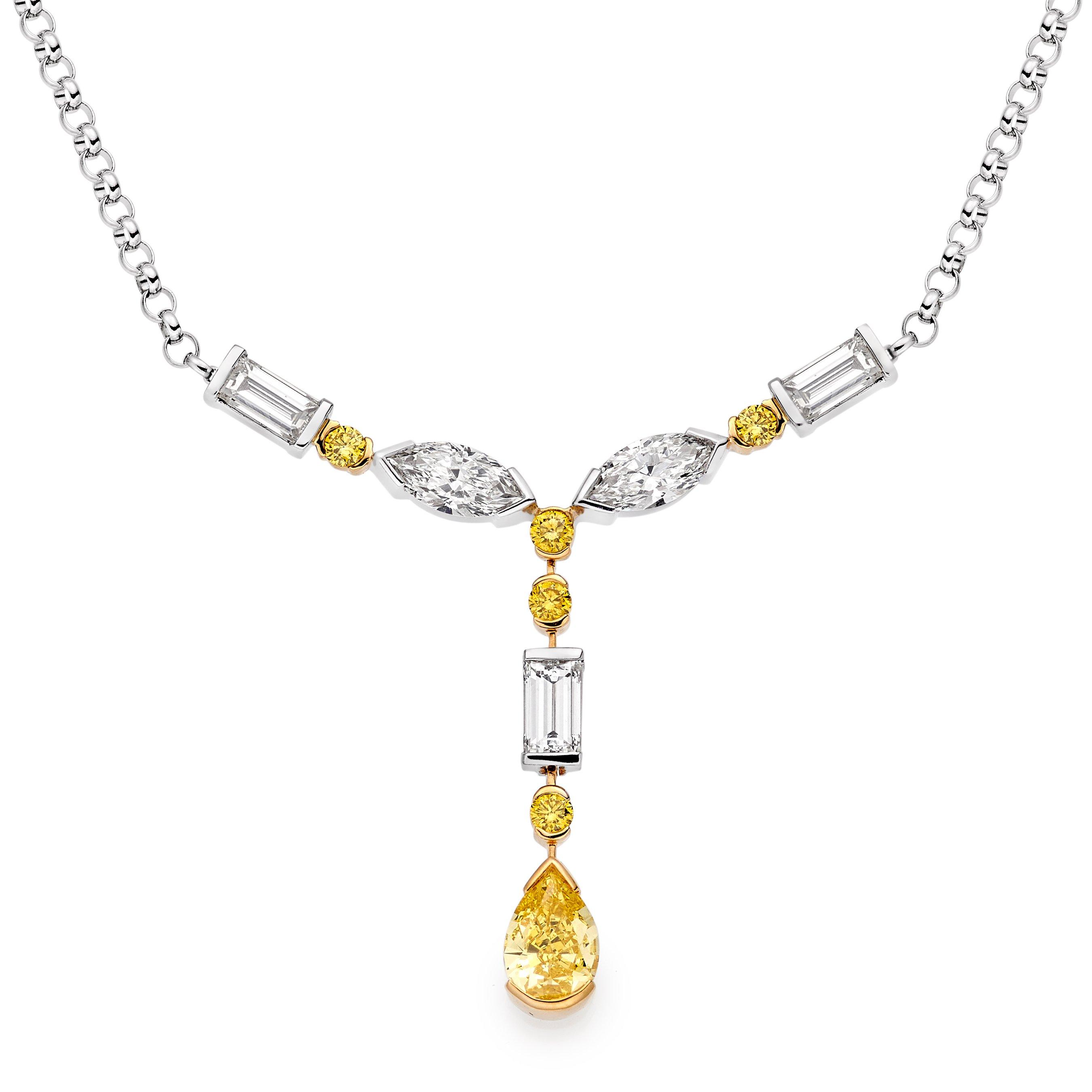 Delectables Diamond Drop Necklace in 18ct White Gold