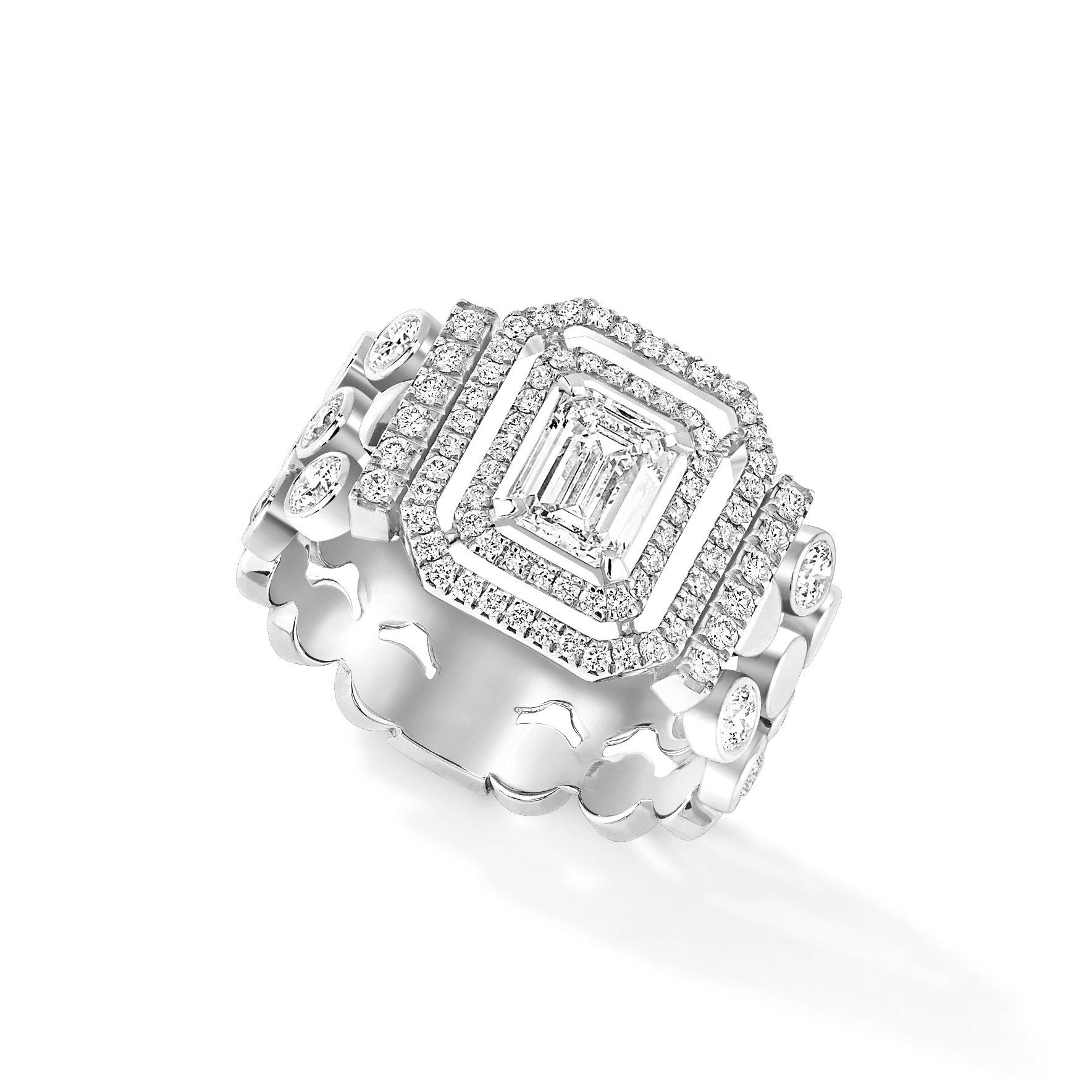 Messika D-Vibes 18ct White Gold Diamond Multi-Row Ring