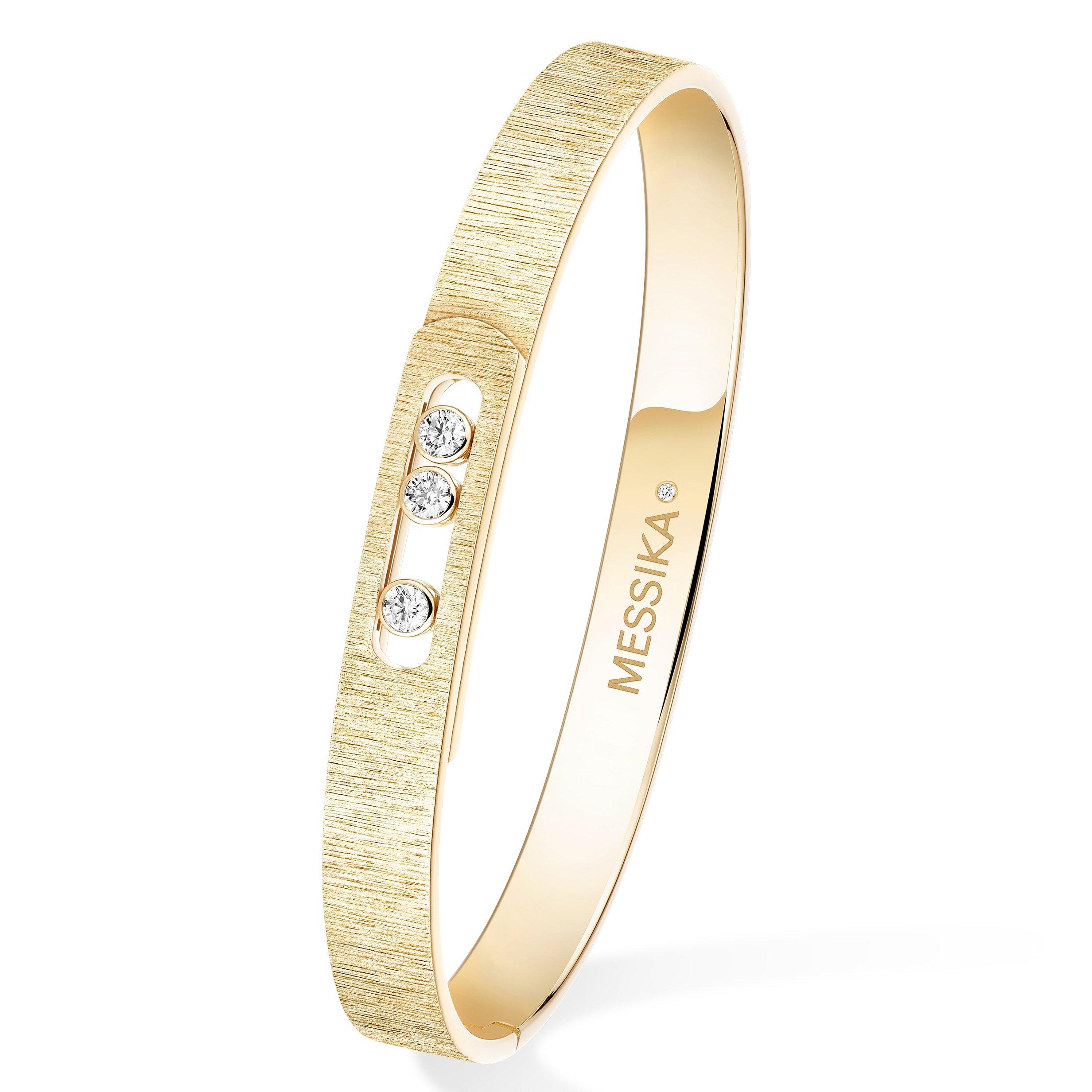 Messika Move Noa Ciselé 18ct Yellow Gold Diamond Bangle
