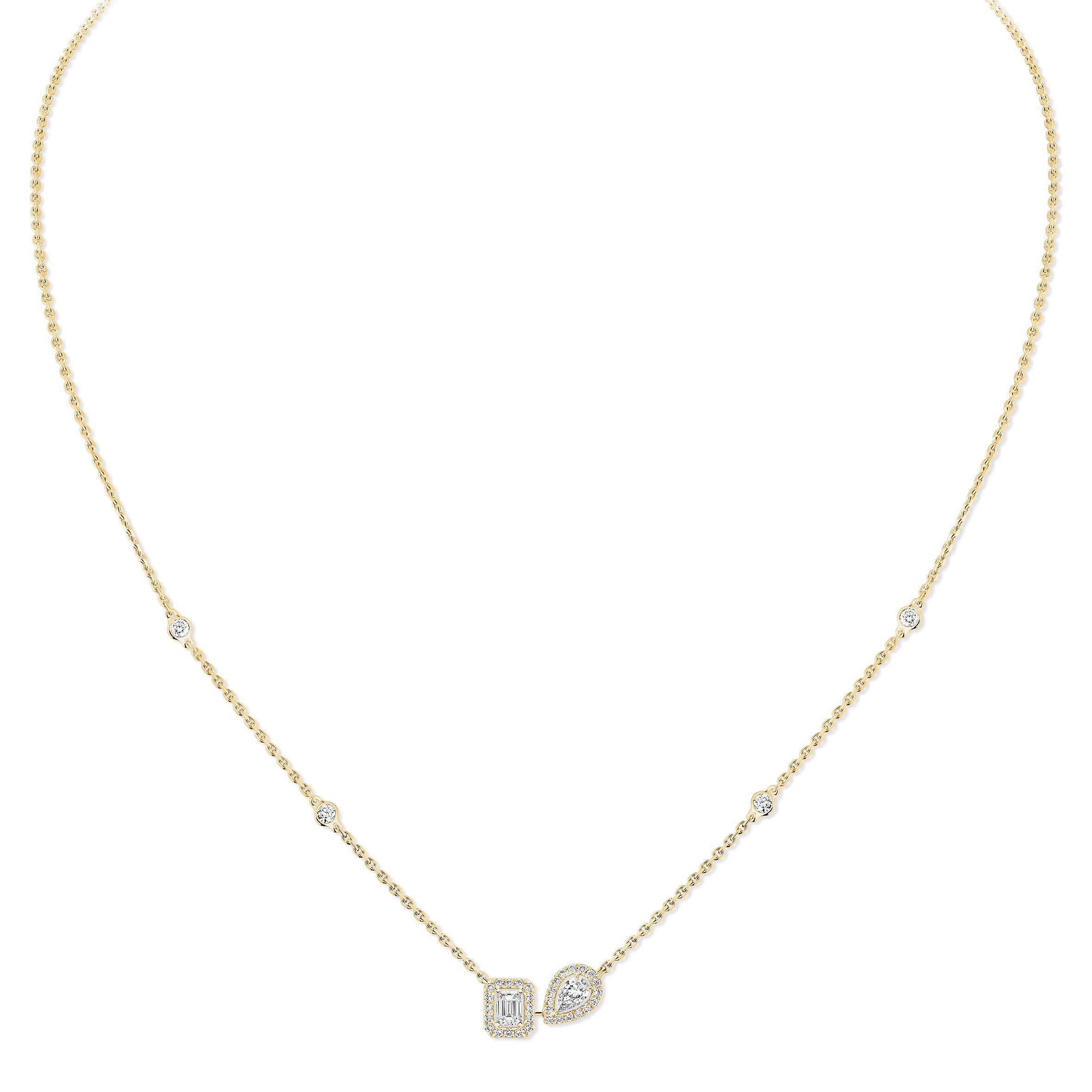 Messika My Twin 18ct Yellow Gold Diamond Necklace