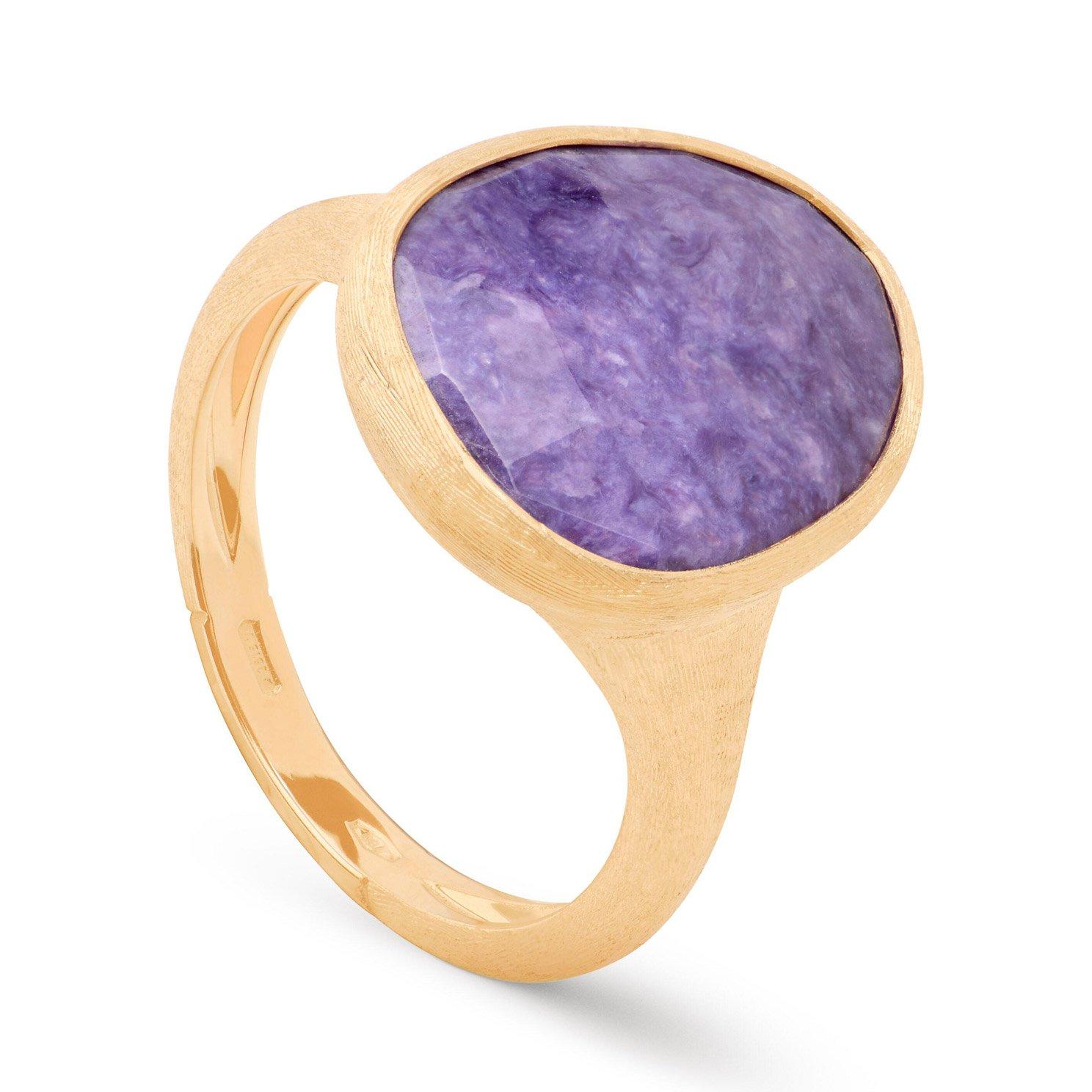 Marco Bicego Lunaria Colour 18ct Yellow Gold and Charoite Ring