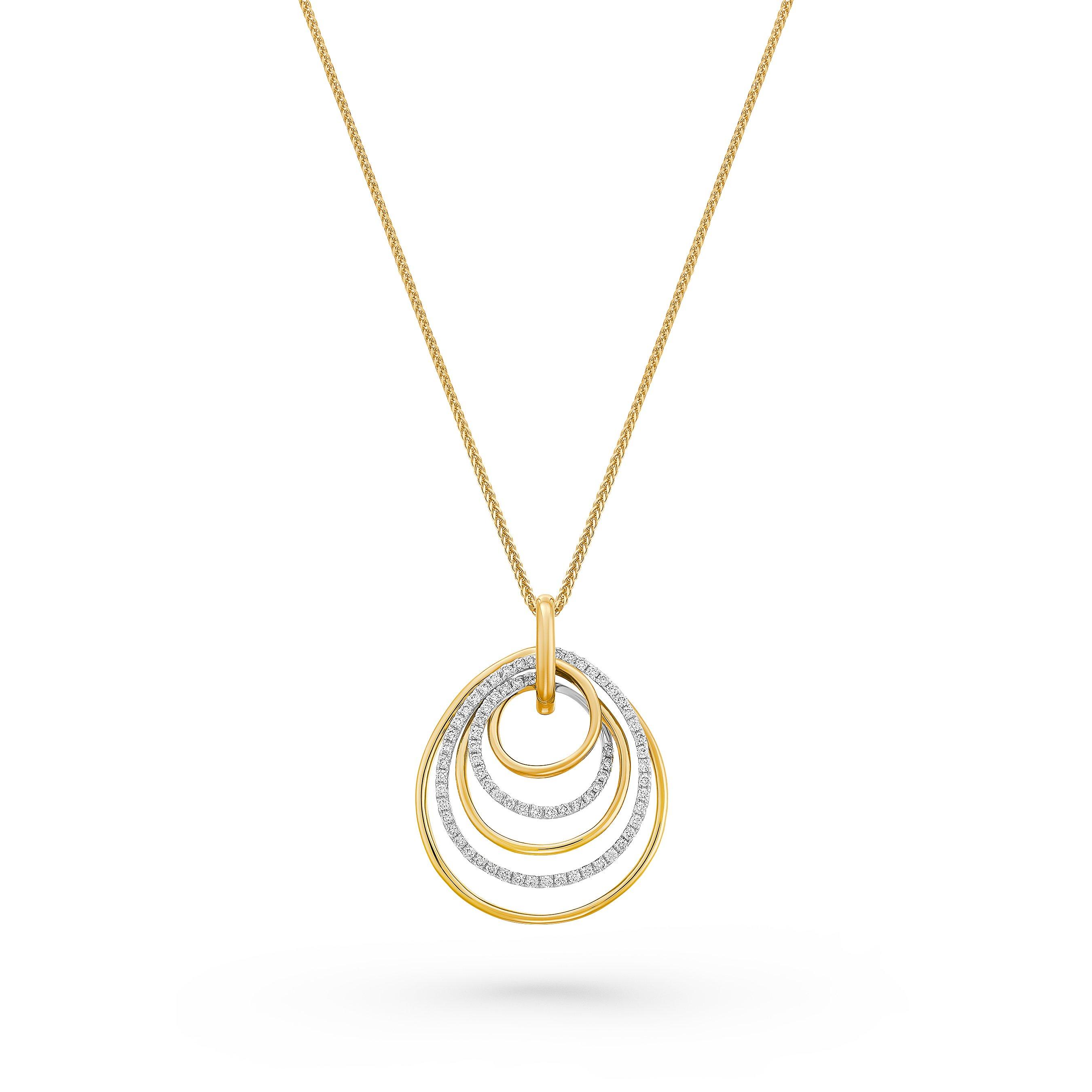 Loupe Electra Diamond Pendant in 18ct Yellow Gold