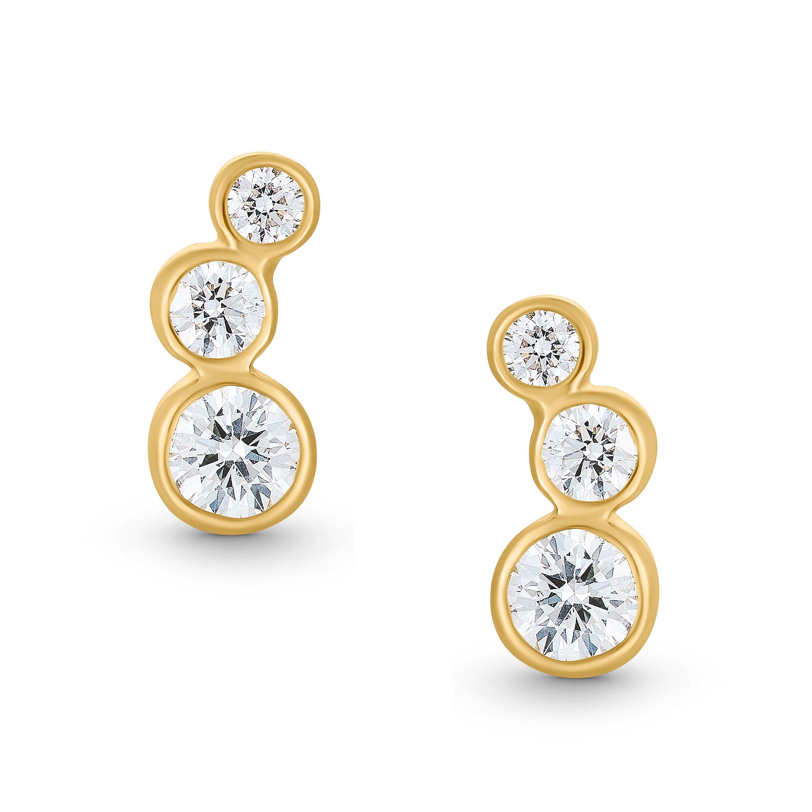Loupe Verve Diamond Earrings in 18ct Yellow Gold