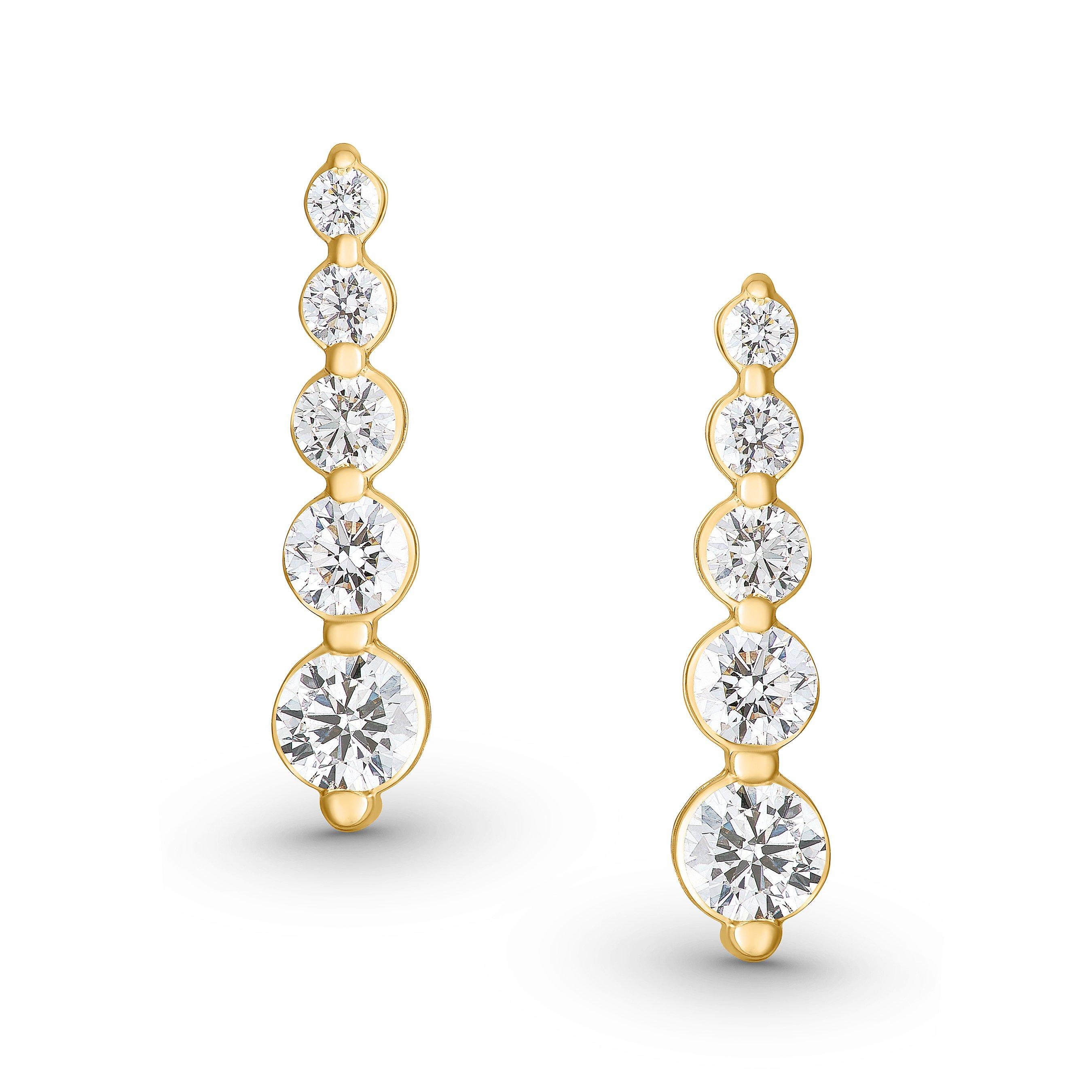 Loupe Icons 18ct Yellow Gold Diamond Drop Earrings