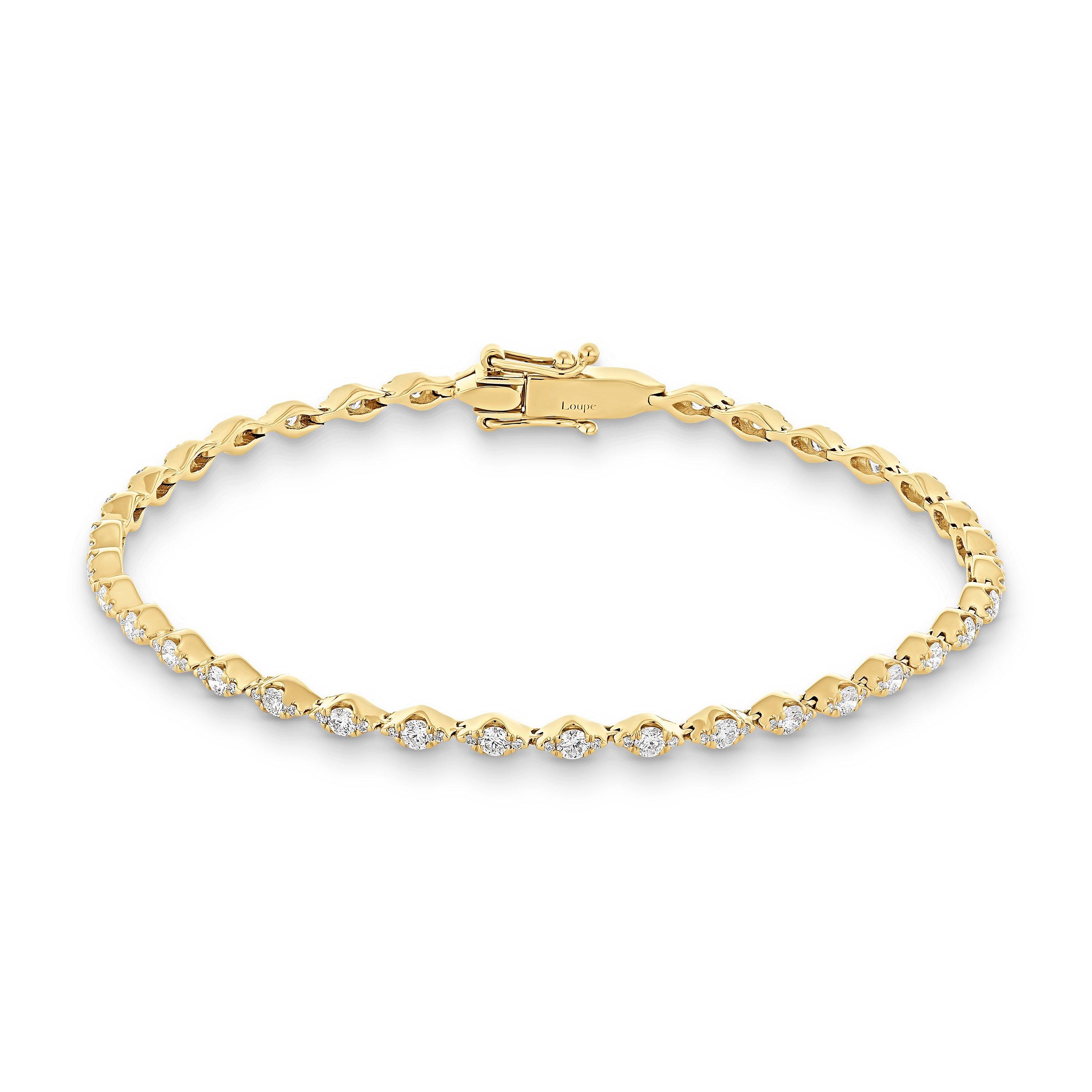 Loupe Icons Diamond Bracelet in 18ct Yellow Gold