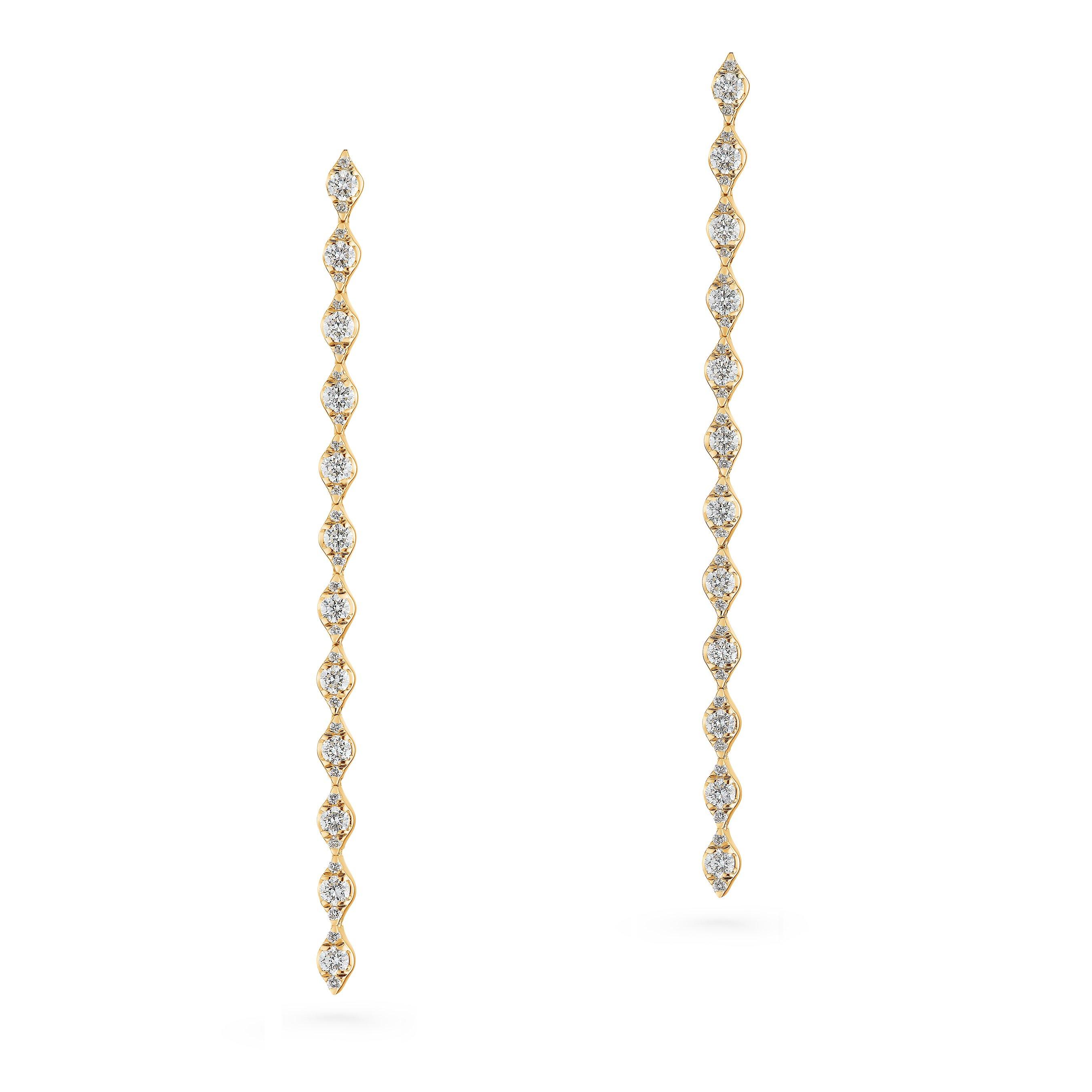 Loupe Icons 18ct Yellow Gold Diamond Drop Earrings