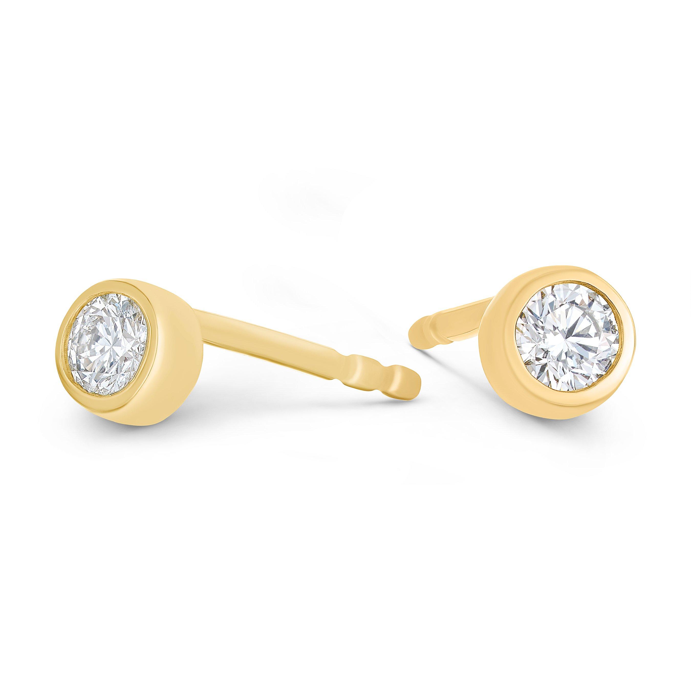 Loupe Verve Diamond Stud Earrings in 18ct Yellow Gold