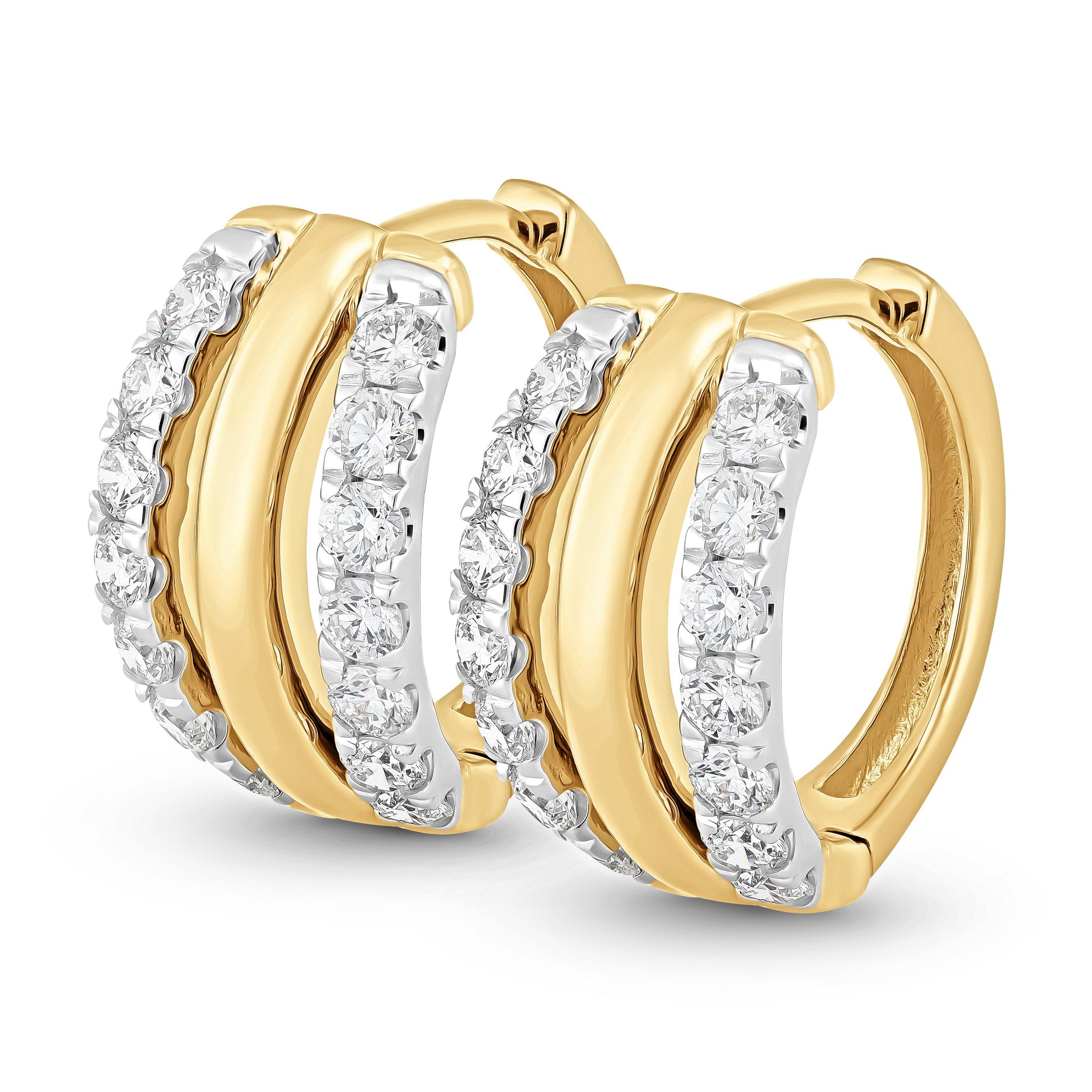 Loupe Harmonia Diamond Hoop Earrings in 18ct Yellow Gold