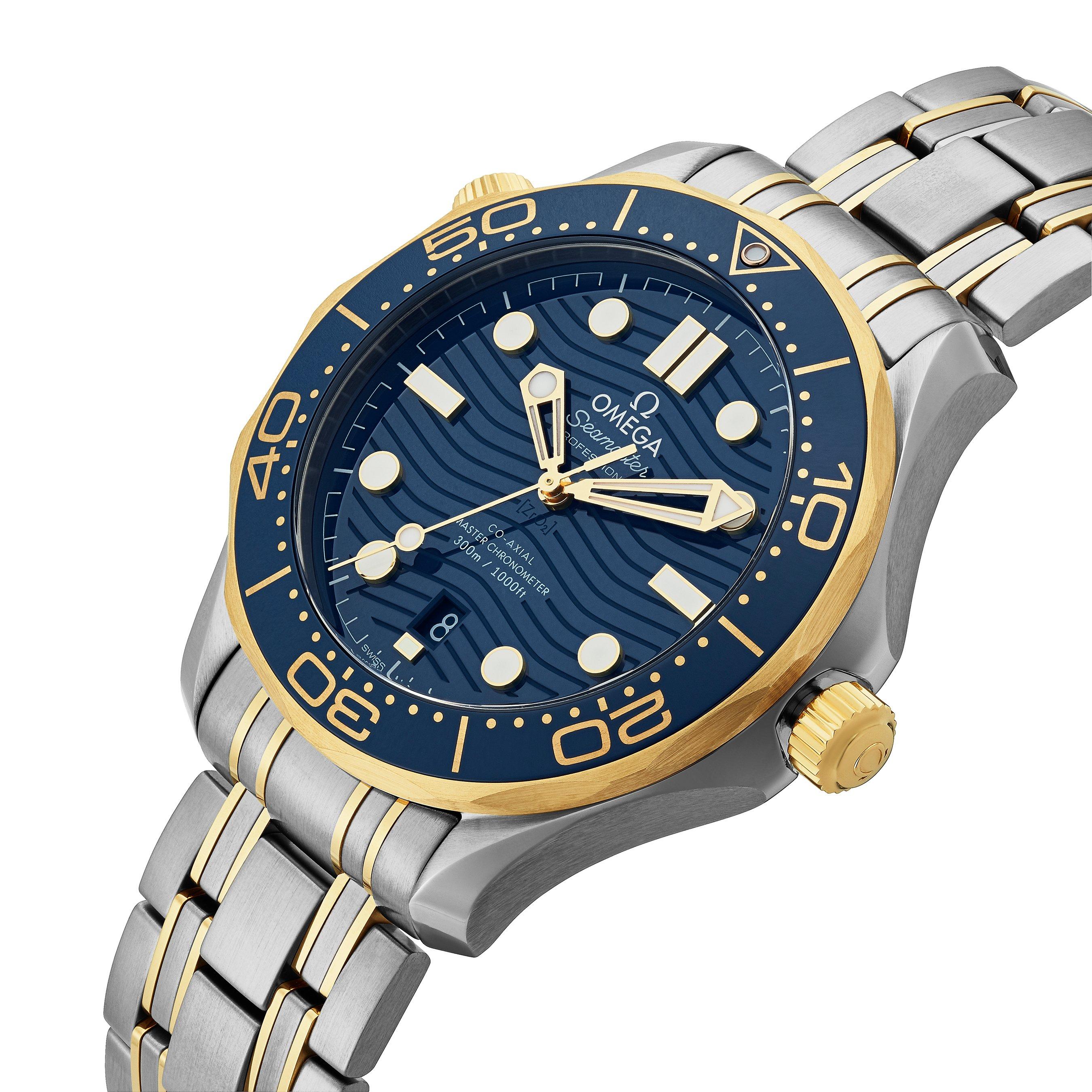 Omega seamaster diver gold sales