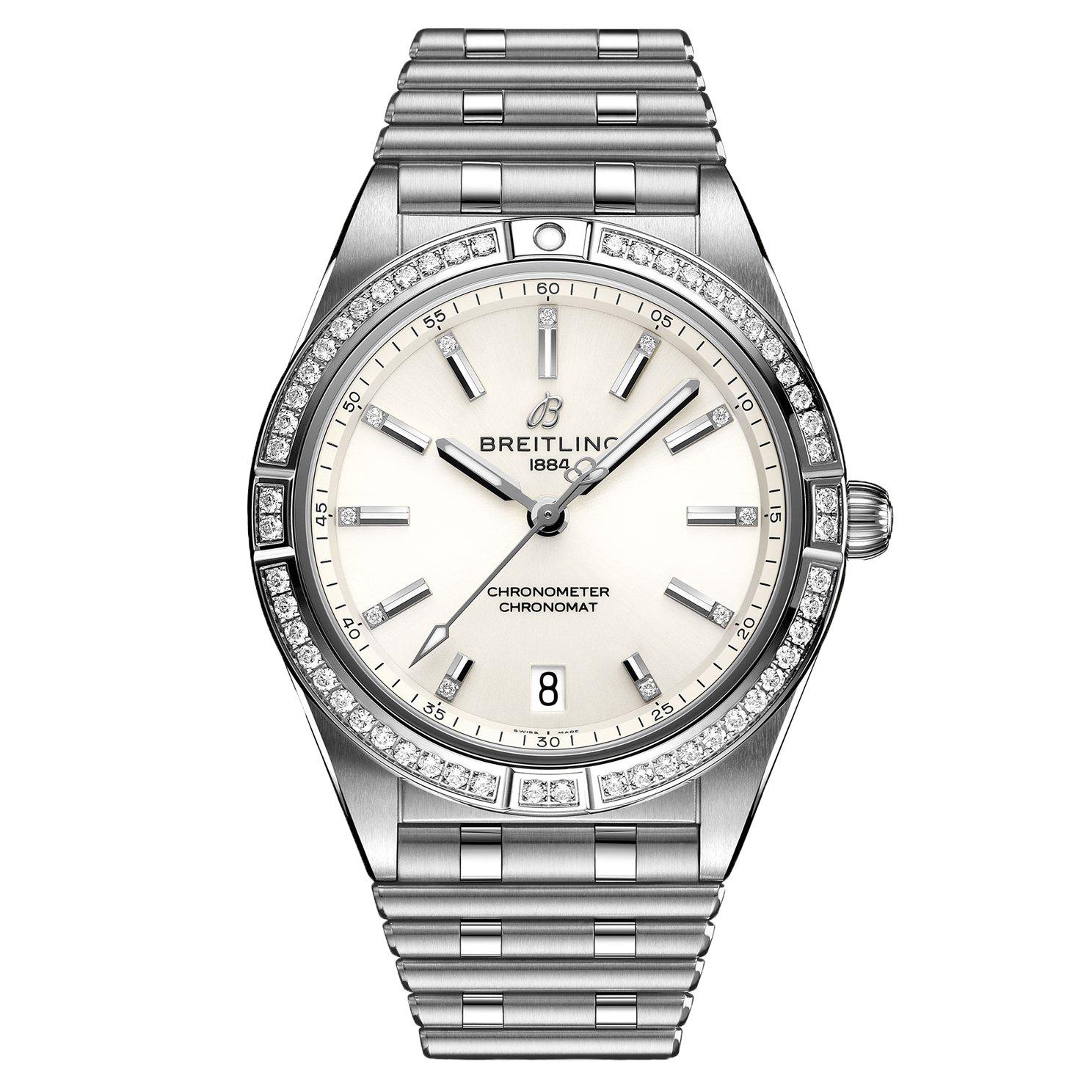 Chronomat 36 Automatic Stainless Steel Diamond Watch