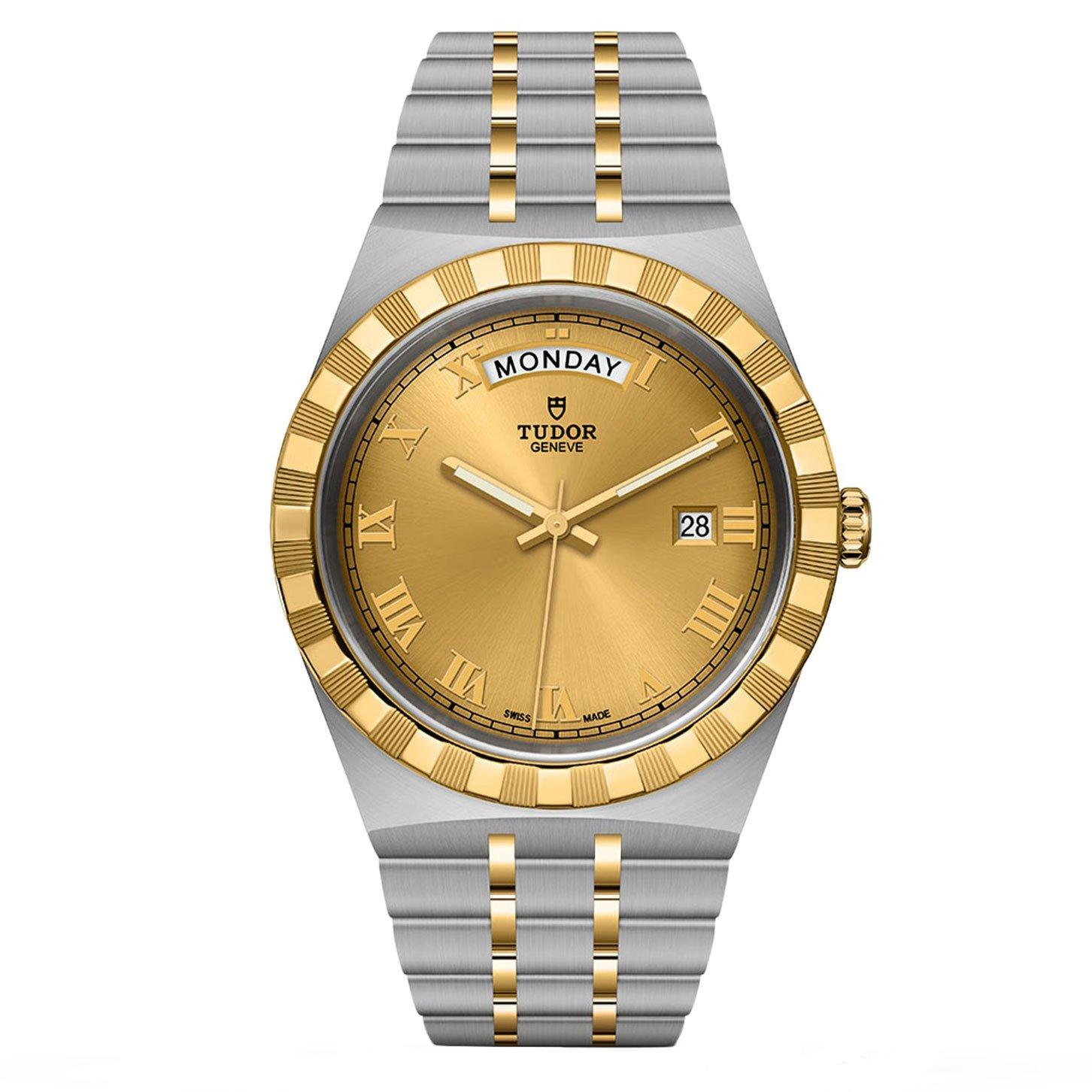 Mens gold 2024 stainless steel watch