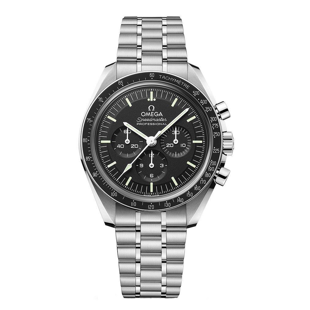 OMEGA Speedmaster Moonwatch Co Axial Master Chronometer Chronograph Stainless Steel Men s Watch 42 mm Black Dial 310.30.42.50.01.002 Loupe