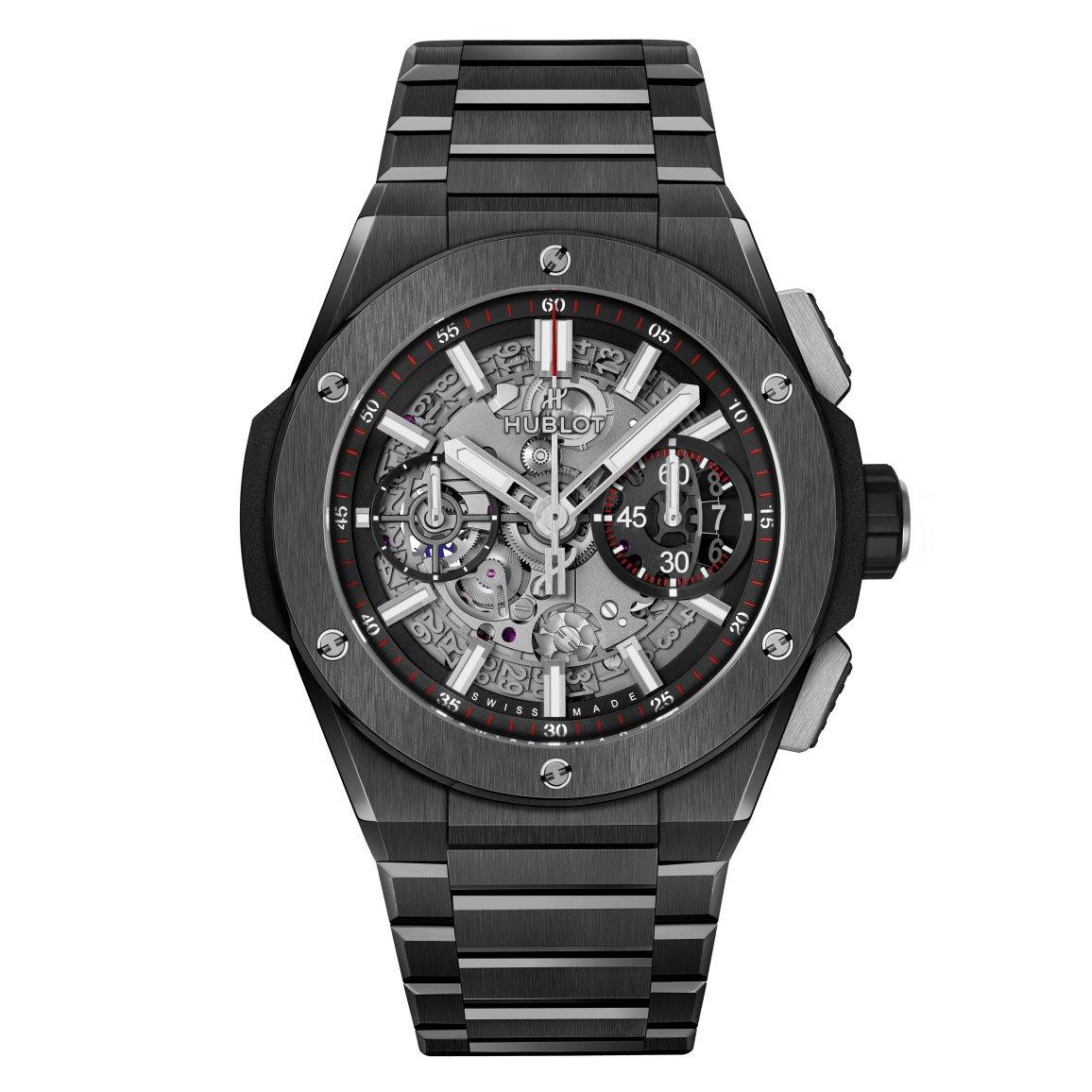 Hublot Big Bang Integral Black Magic Ceramic Chronograph Watch 42 mm Clear Dial 451.CX.1170.CX Loupe