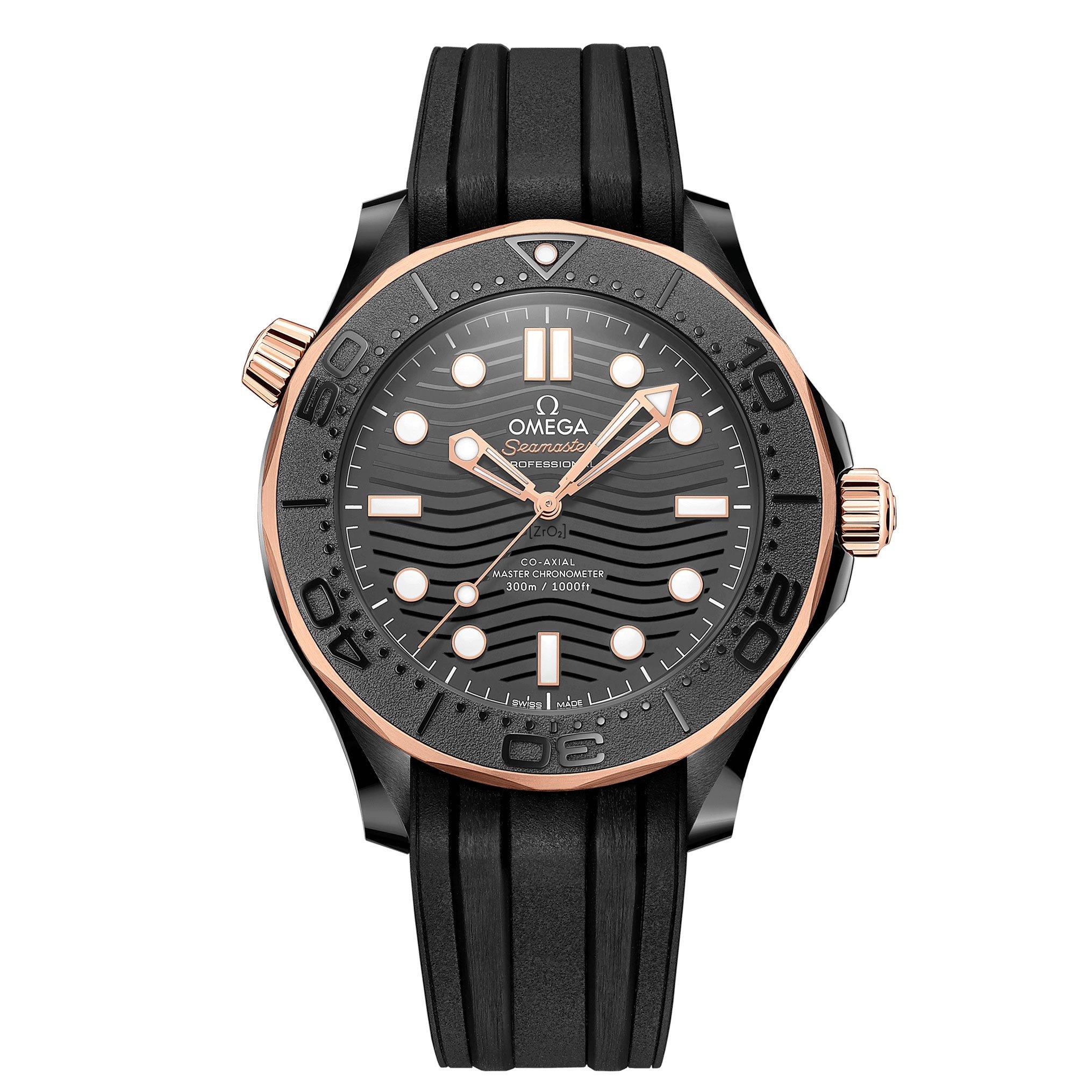 Omega seamaster black wave on sale dial