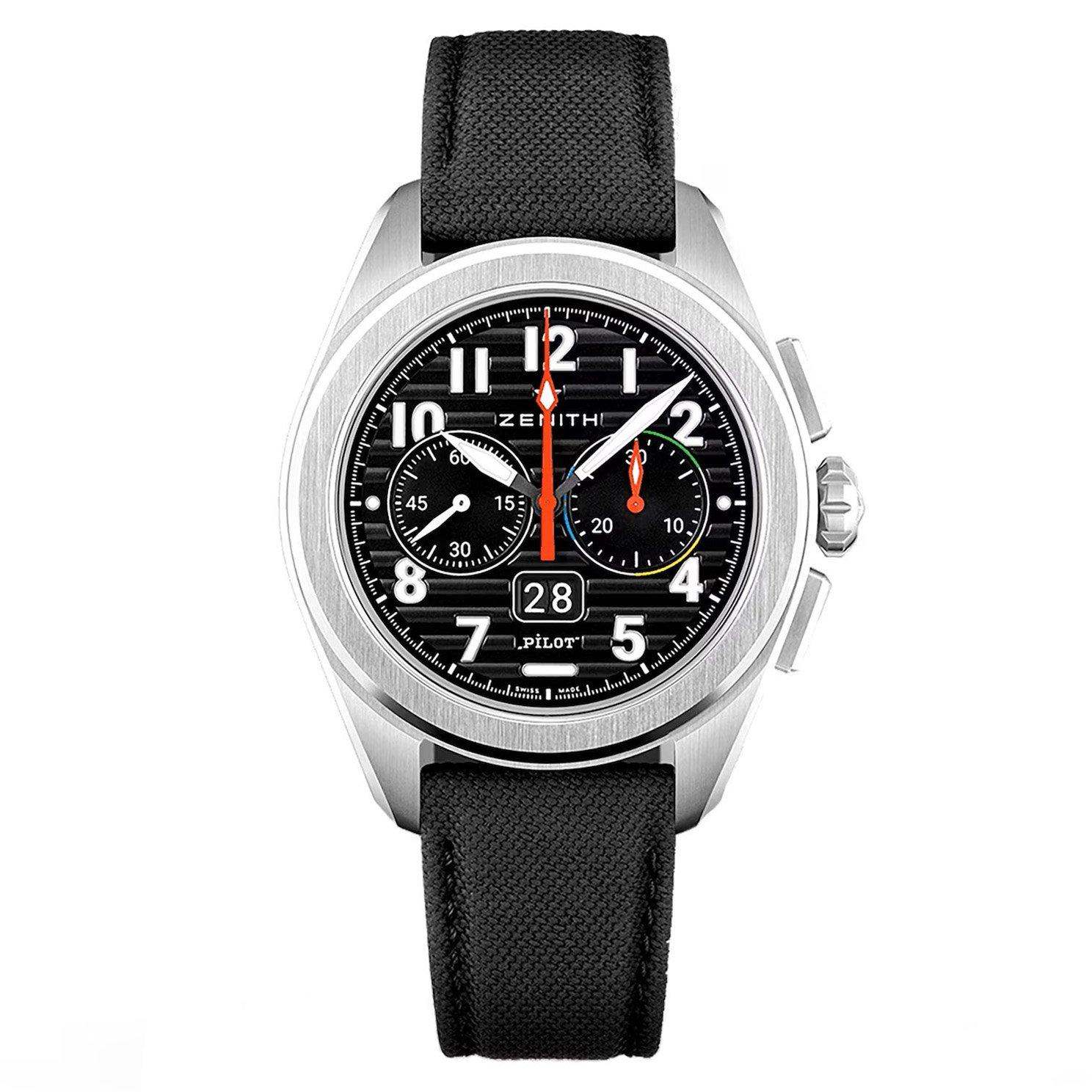 ZENITH Pilot Big Date Flyback Automatic Stainless Steel Watch