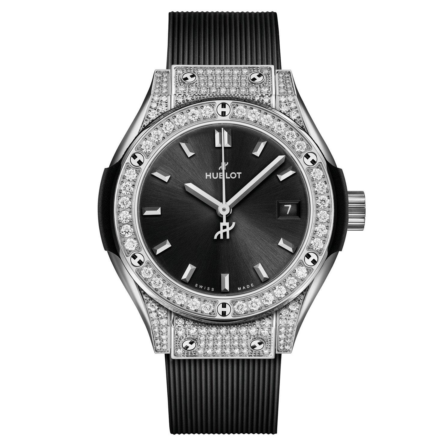 Hublot Classic Fusion Titanium Pavé 29mm Diamond Ladies Watch