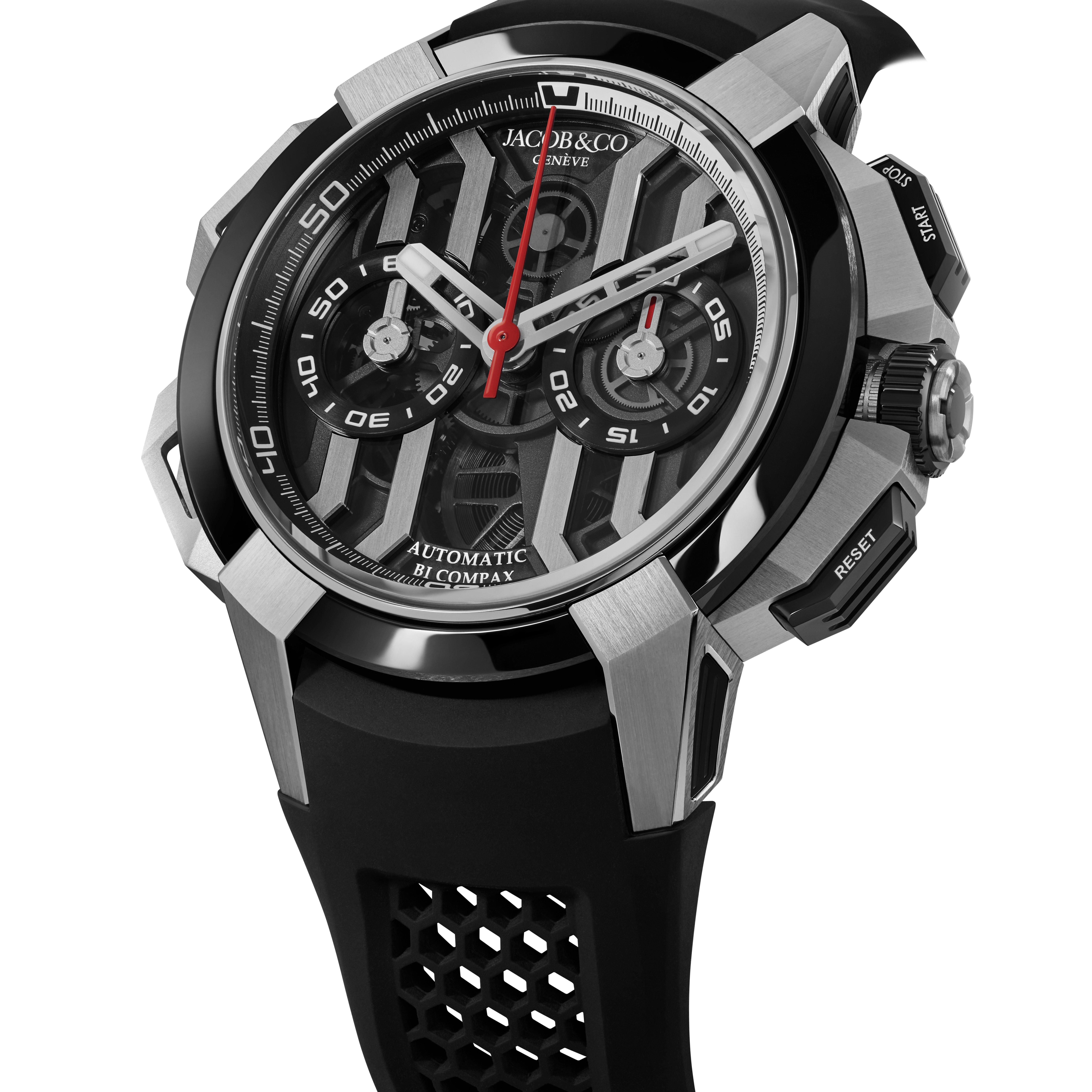 Jacob & Co. Epic X Chrono 44mm Black Ceramic Titanium Chronograph Automatic Watch