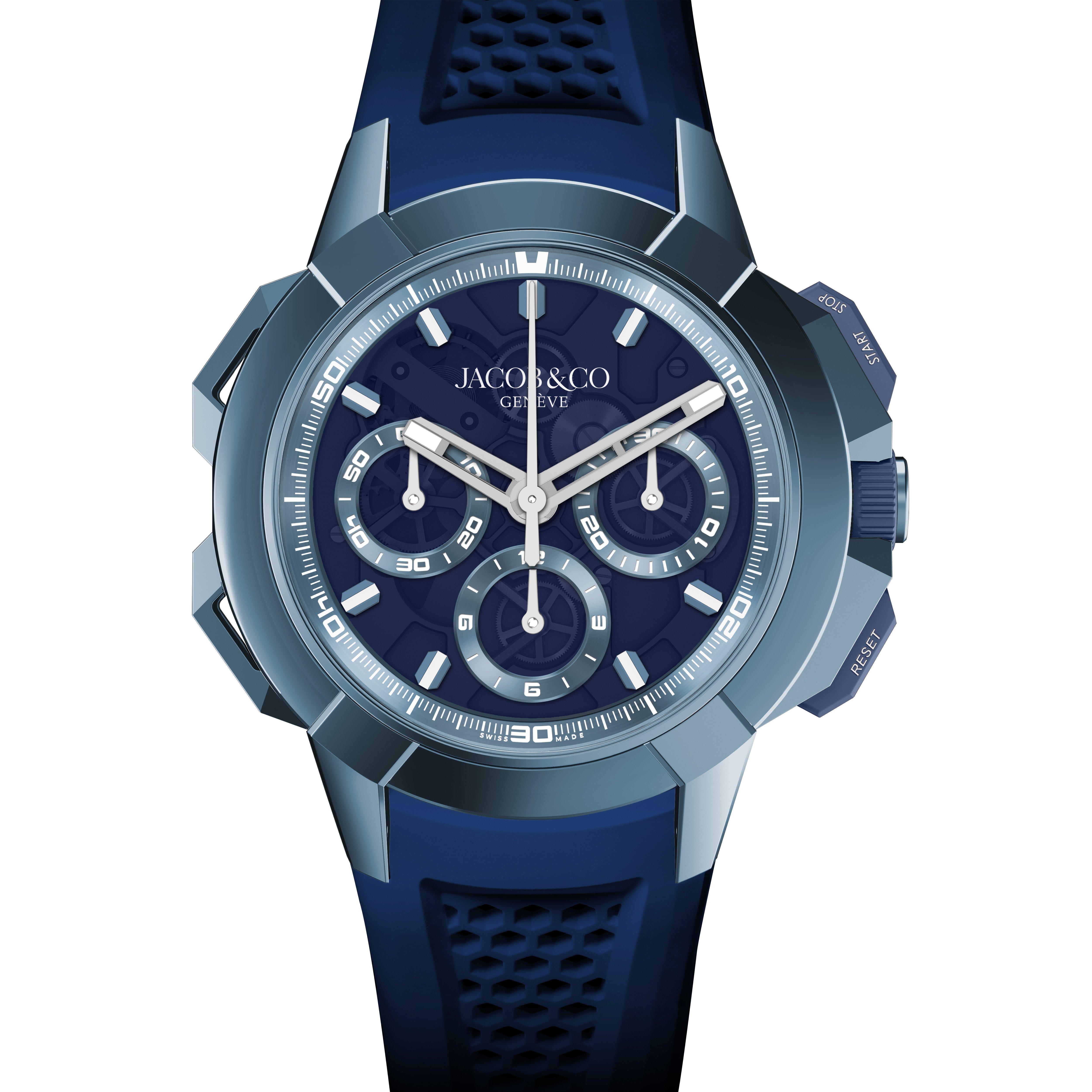 Jacob & Co. Epic X Chrono Tri-Compax 44mm Titanium Chronograph Automatic Men's Watch