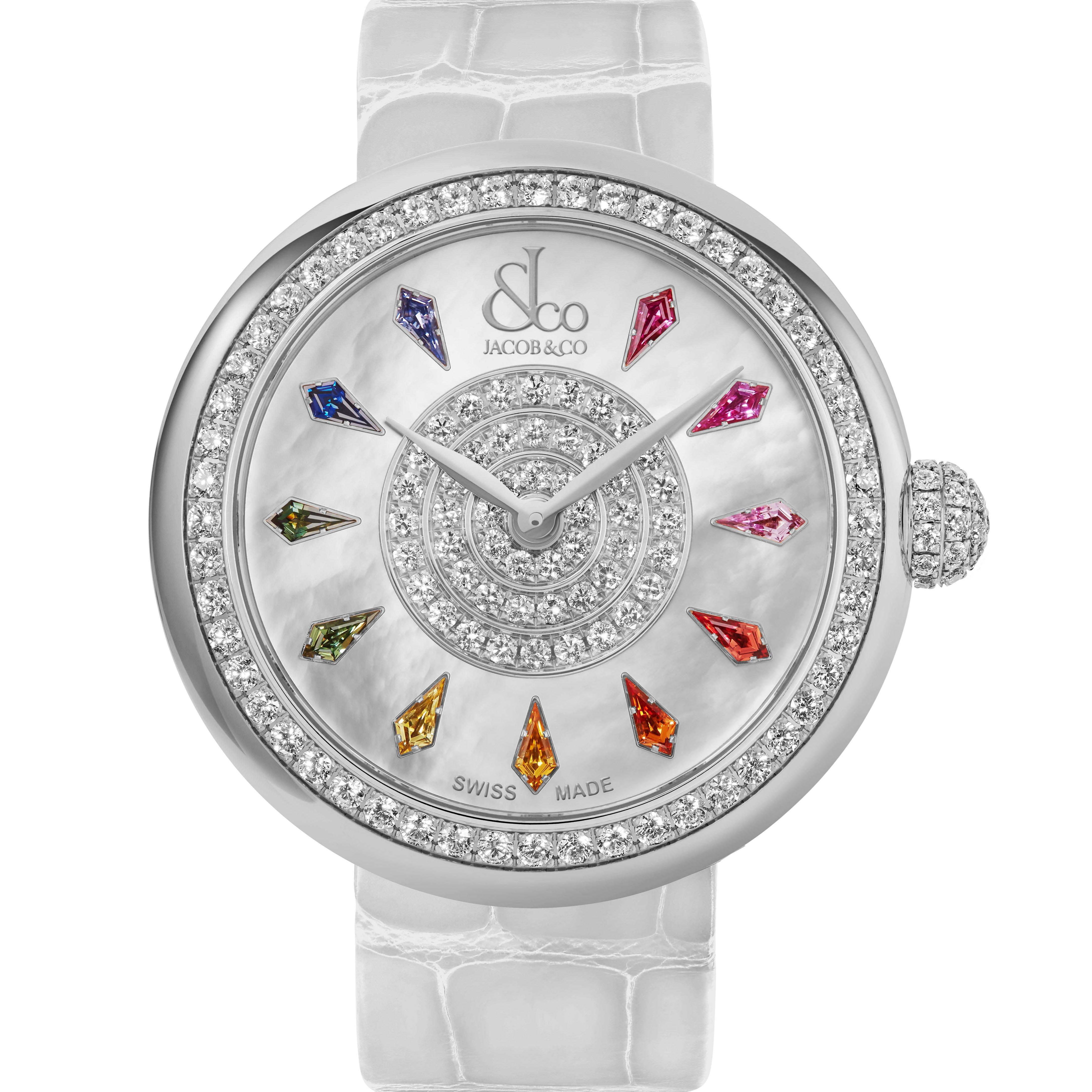 Jacob & Co. Limited Edition Brilliant 38mm Multi Coloured Sapphire Diamond Ladies Watch