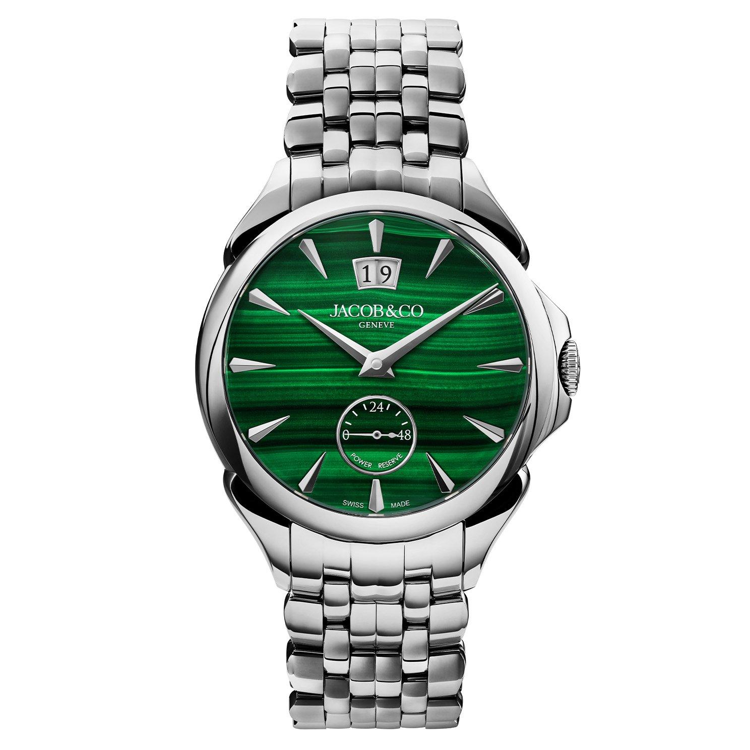 Jacob & Co. Palatial Classic Big Date 42mm Malachite Automatic Men's Watch