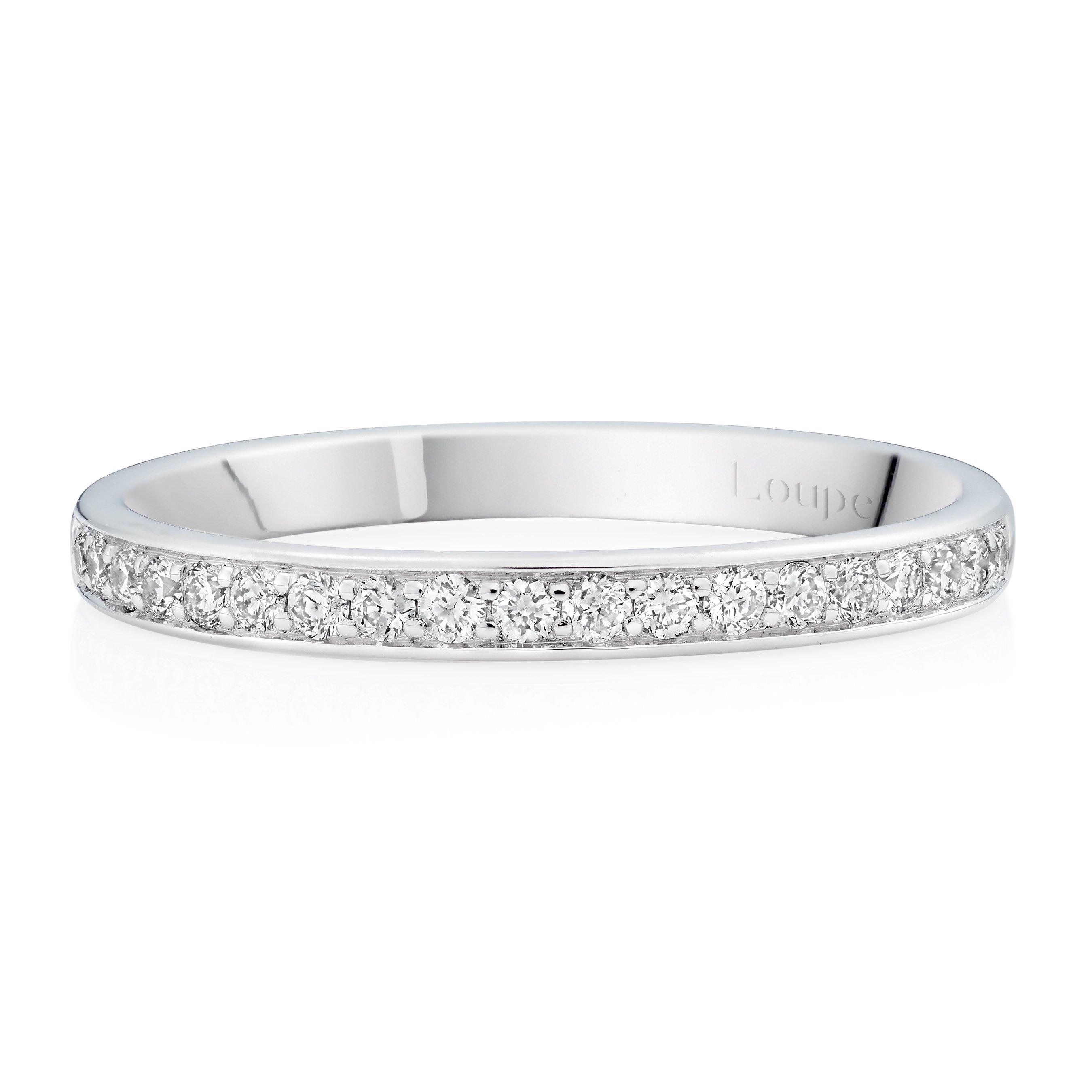 Loupe Icons Diamond Wedding Ring in Platinum
