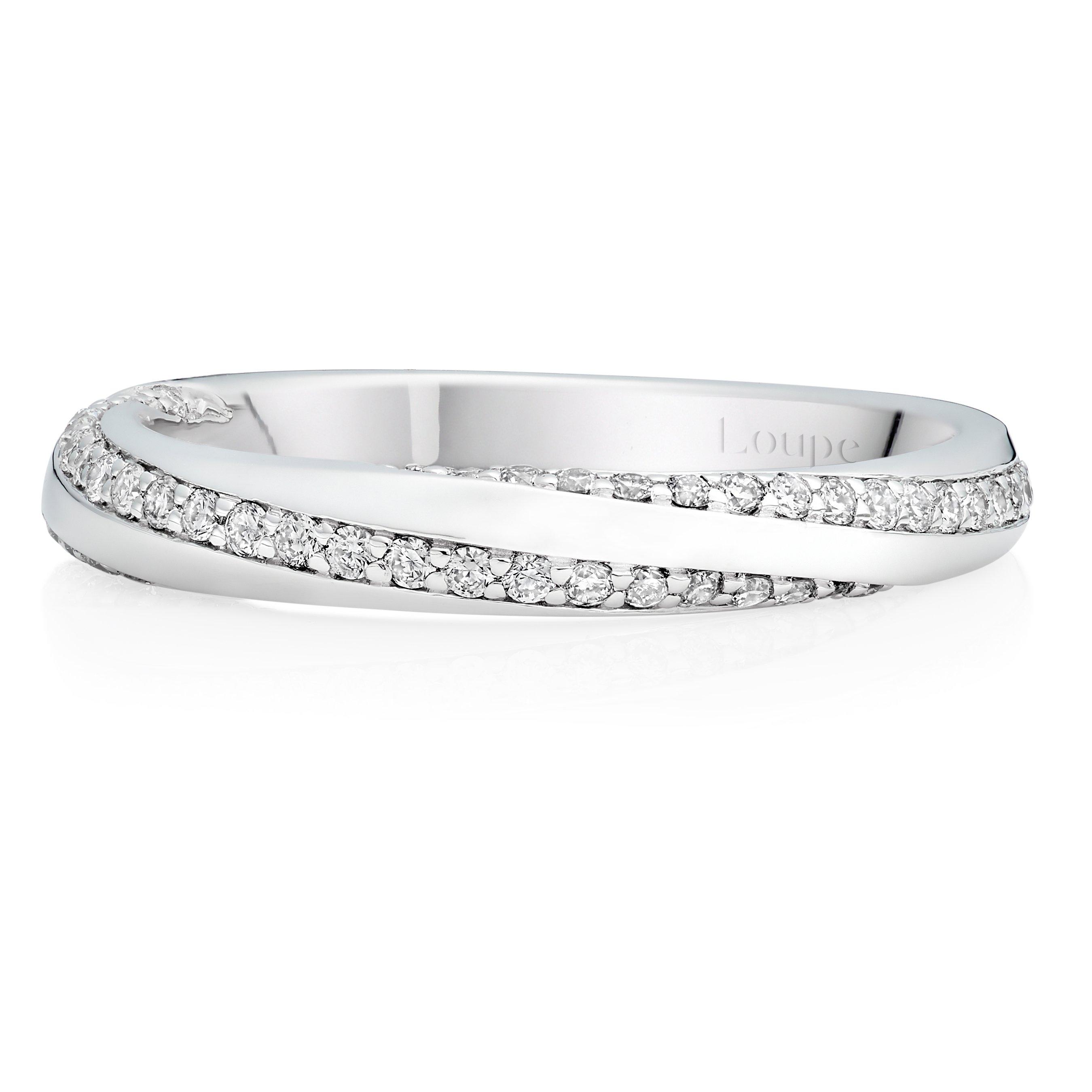 Loupe Spyra Diamond Wedding Ring in Platinum