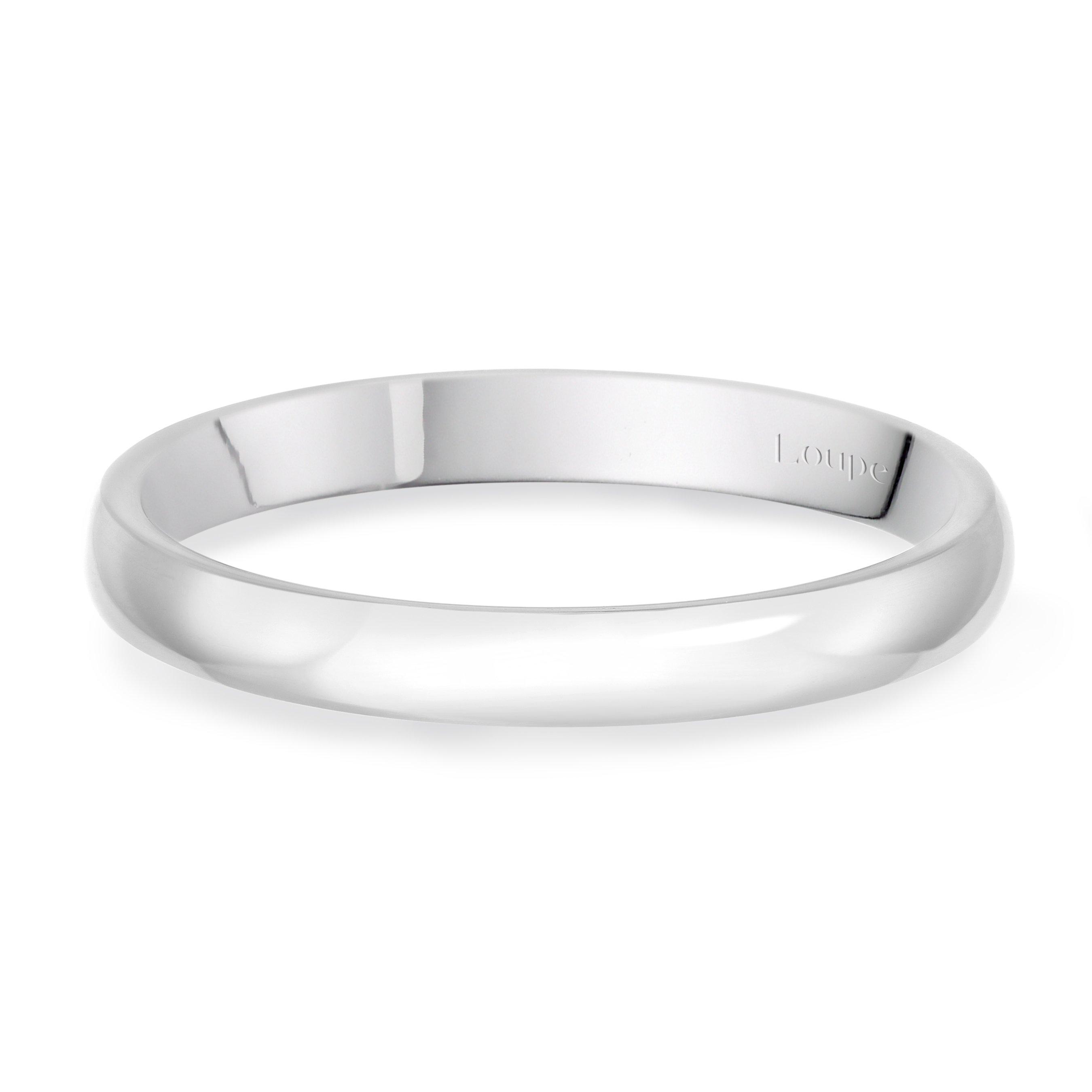 Loupe Icons Wedding Ring in Platinum