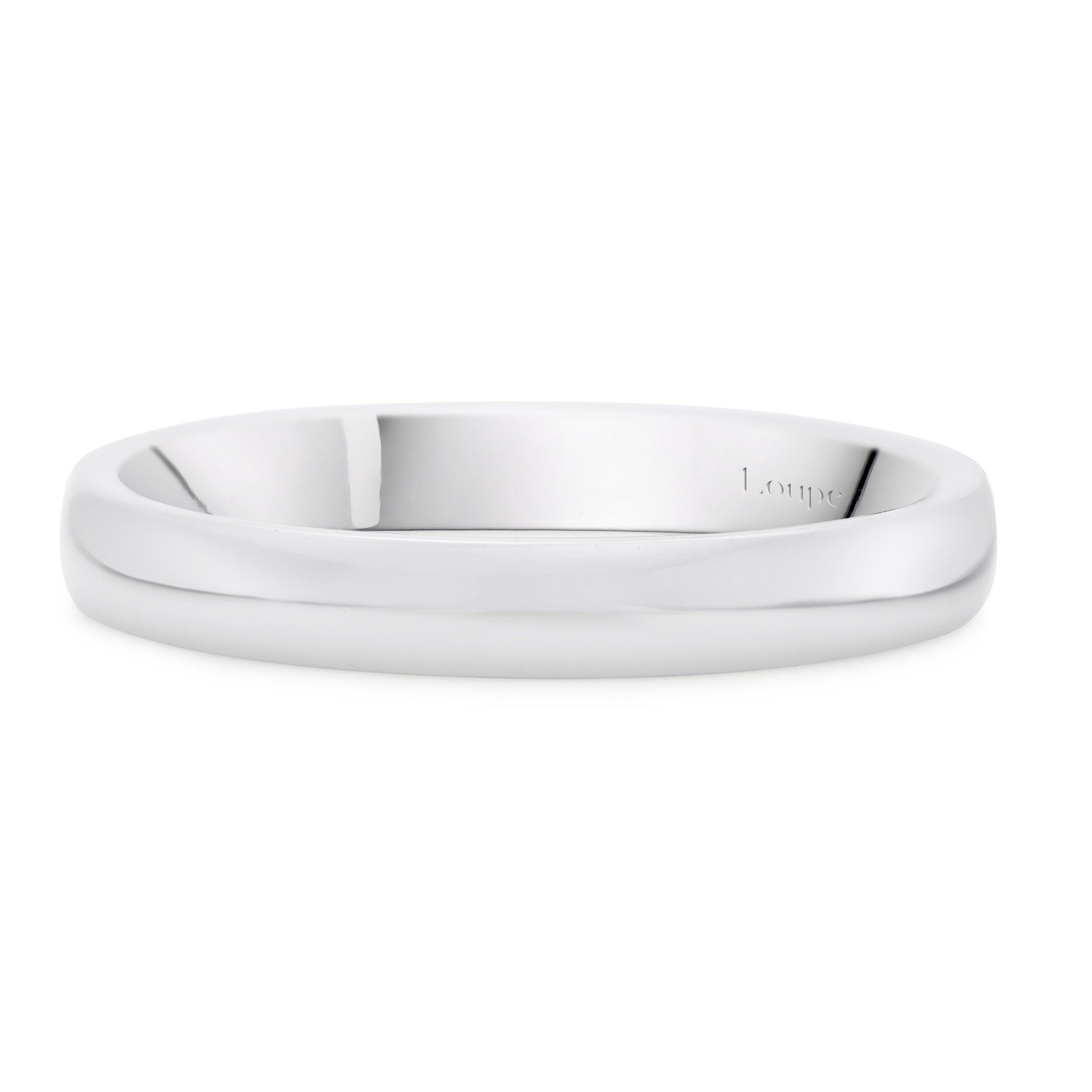 Loupe Icons Wedding Ring in Platinum