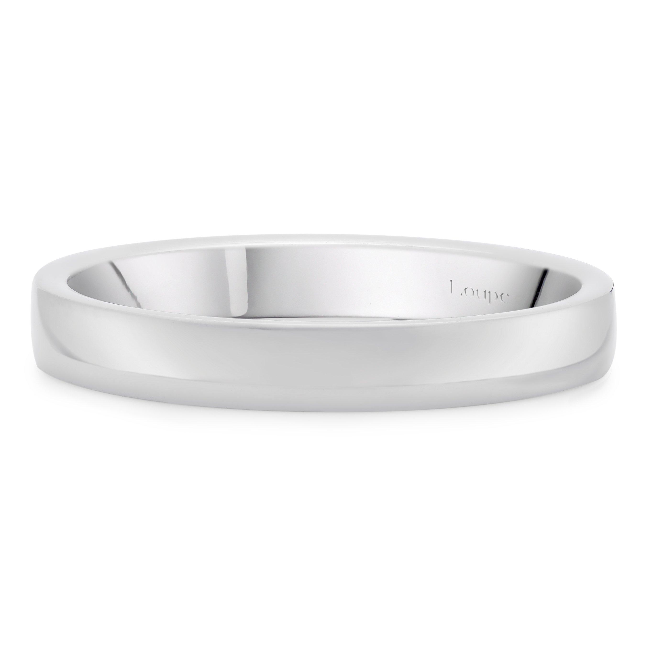 Loupe Icons Wedding Ring in Platinum