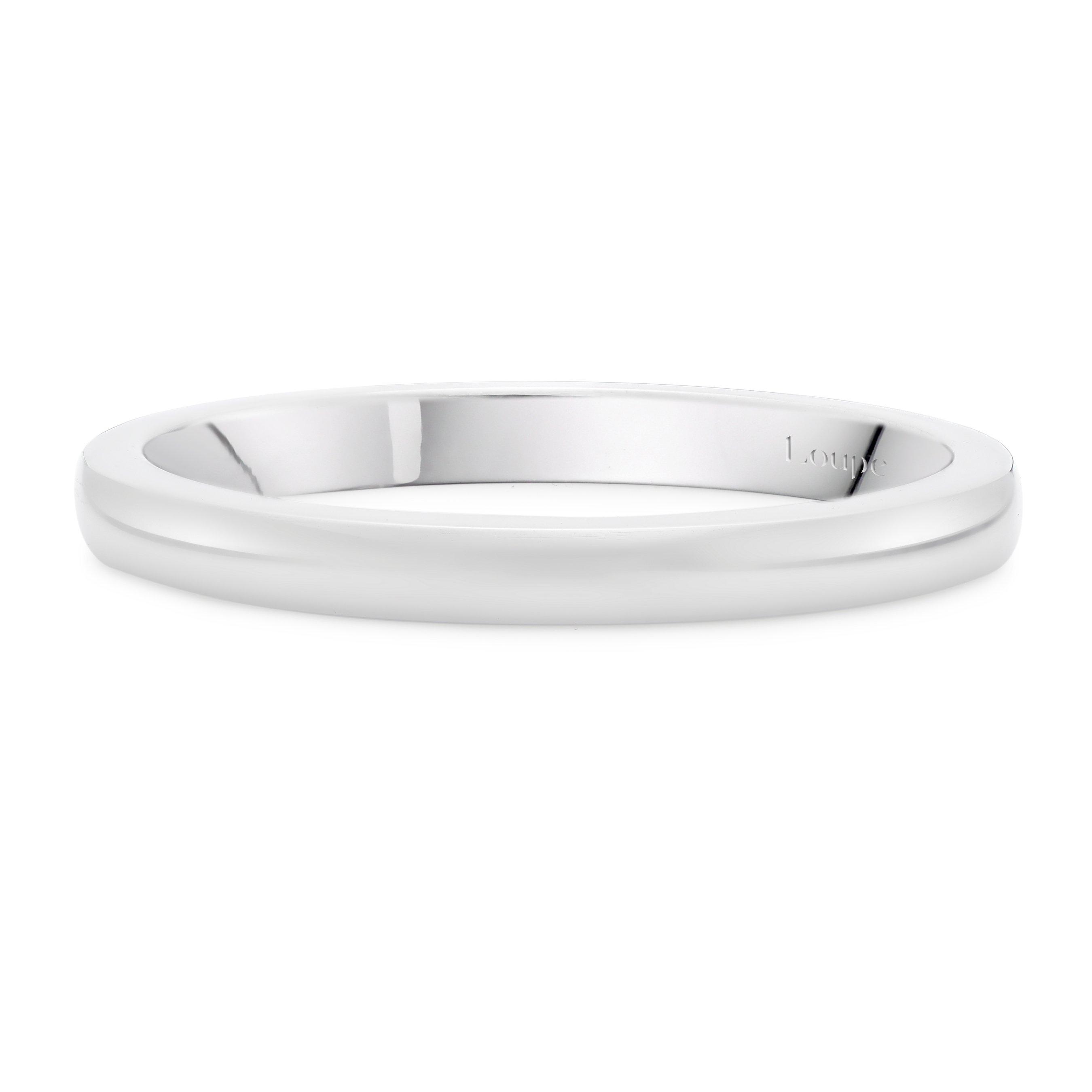 Loupe Icons Wedding Ring in Platinum