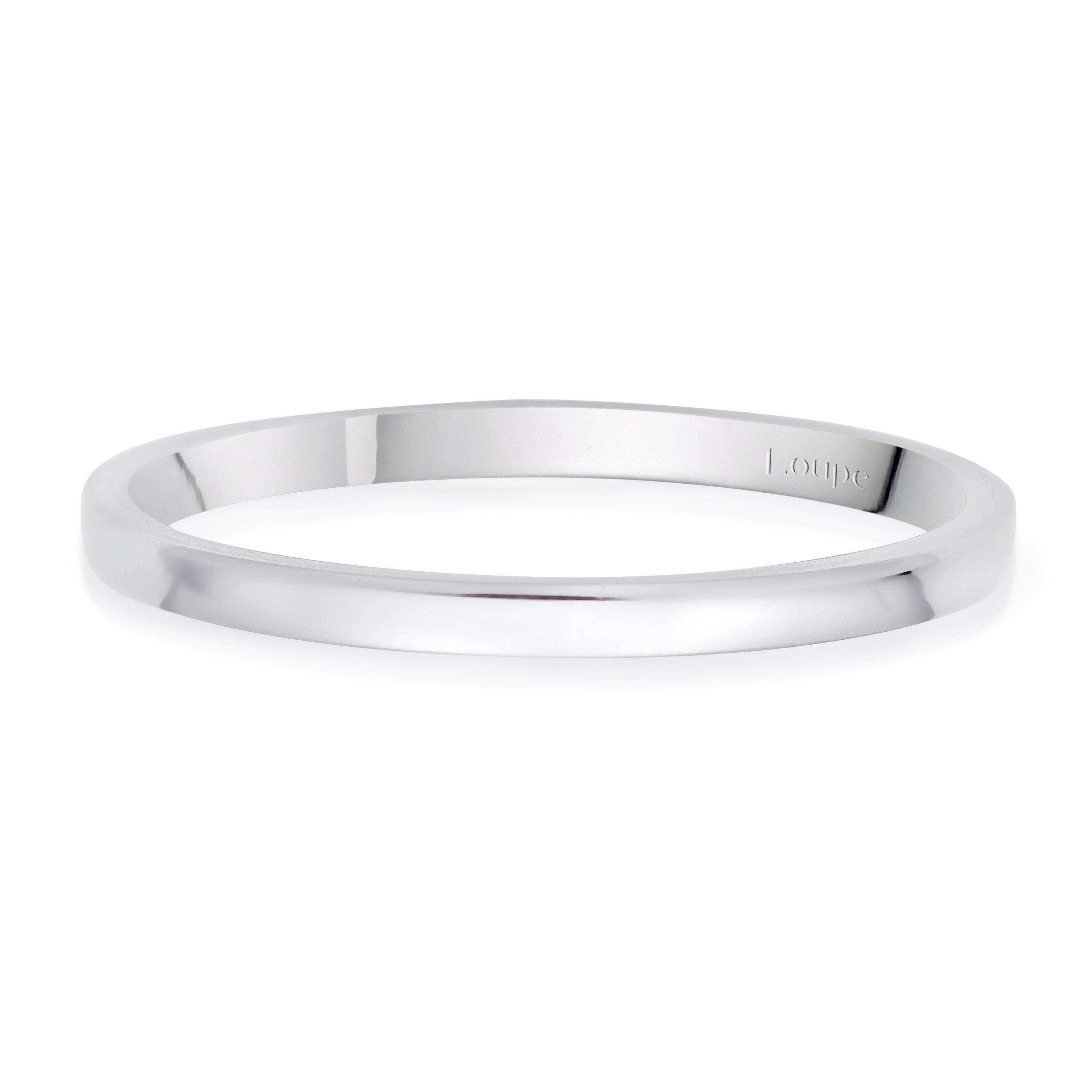 Loupe Icons Wedding Ring in Platinum