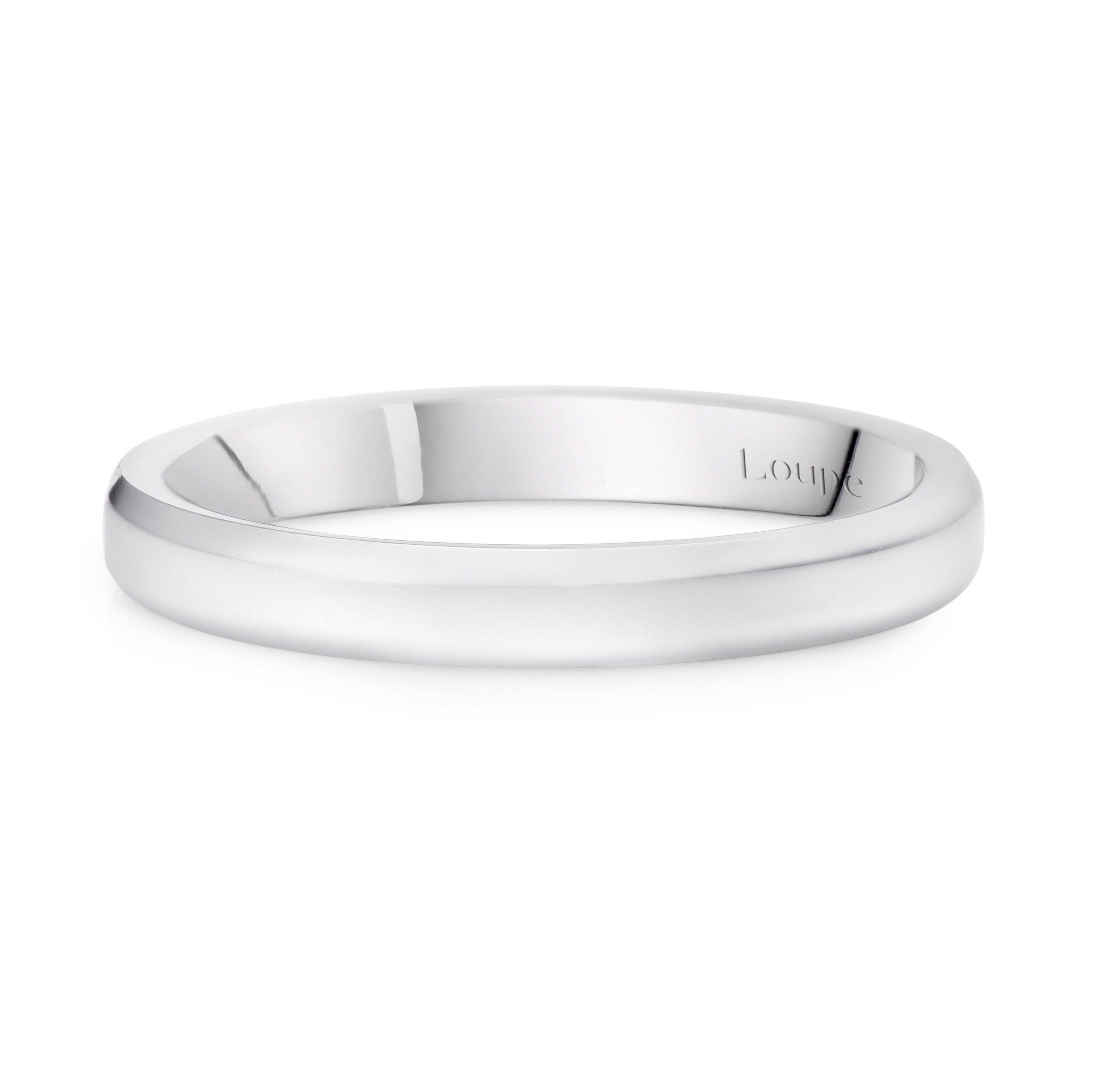 Loupe Icons Wedding Ring in Platinum