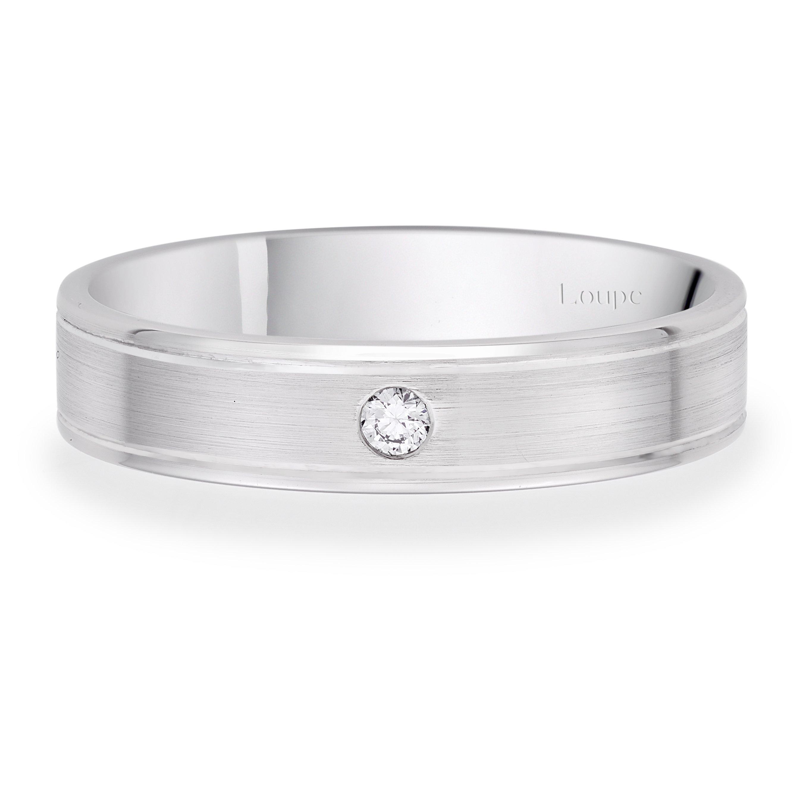 Loupe Icons Diamond Wedding Ring in Platinum