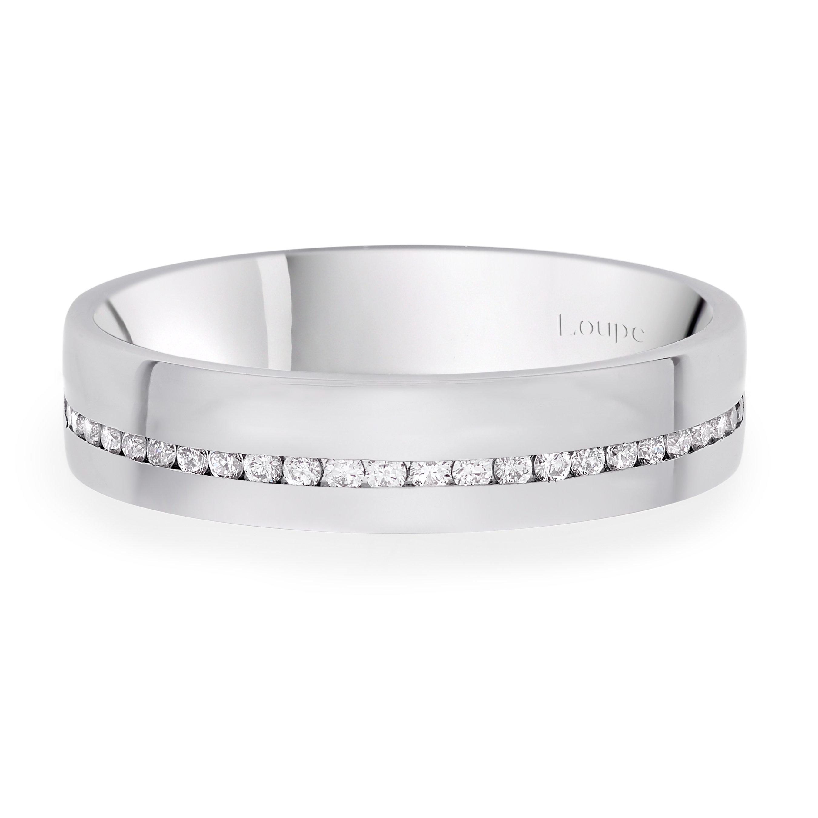 Loupe Icons Diamond Wedding Ring in Platinum
